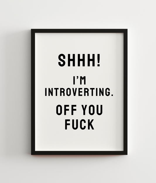 Shhh! I'm Introverting. Off You Fuck